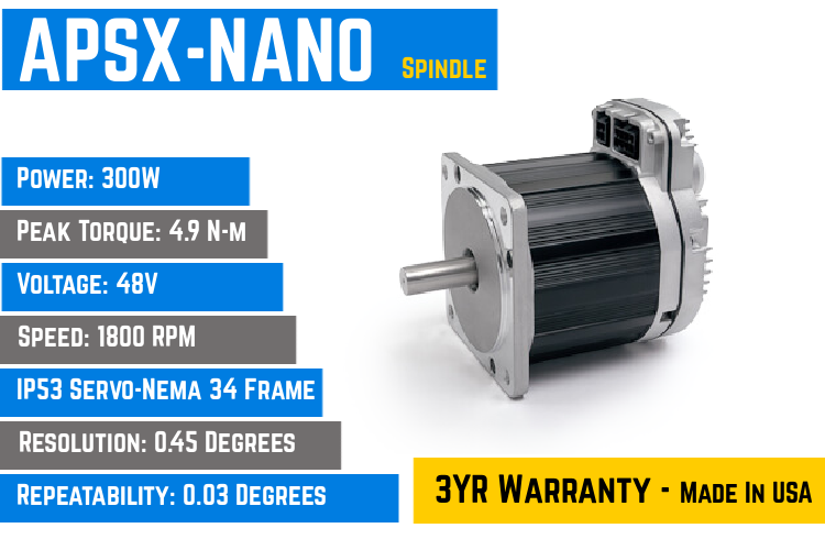 APSX-NANO Desktop Swiss CNC Lathe Servo Spindle